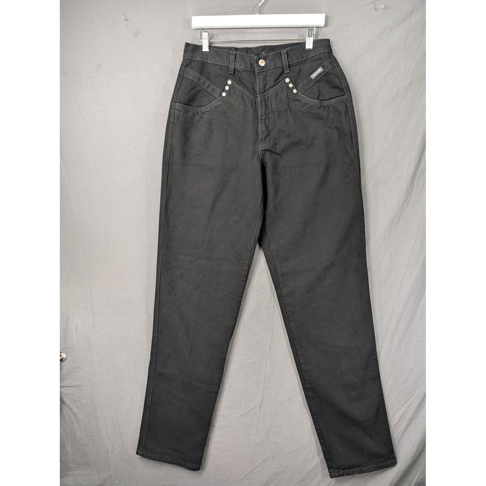 Rockies Vintage Black High Rise Western Jeans‎ 430215 Studded Size 33/15 XL